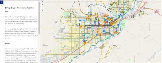 Image of interactive map being used for community input