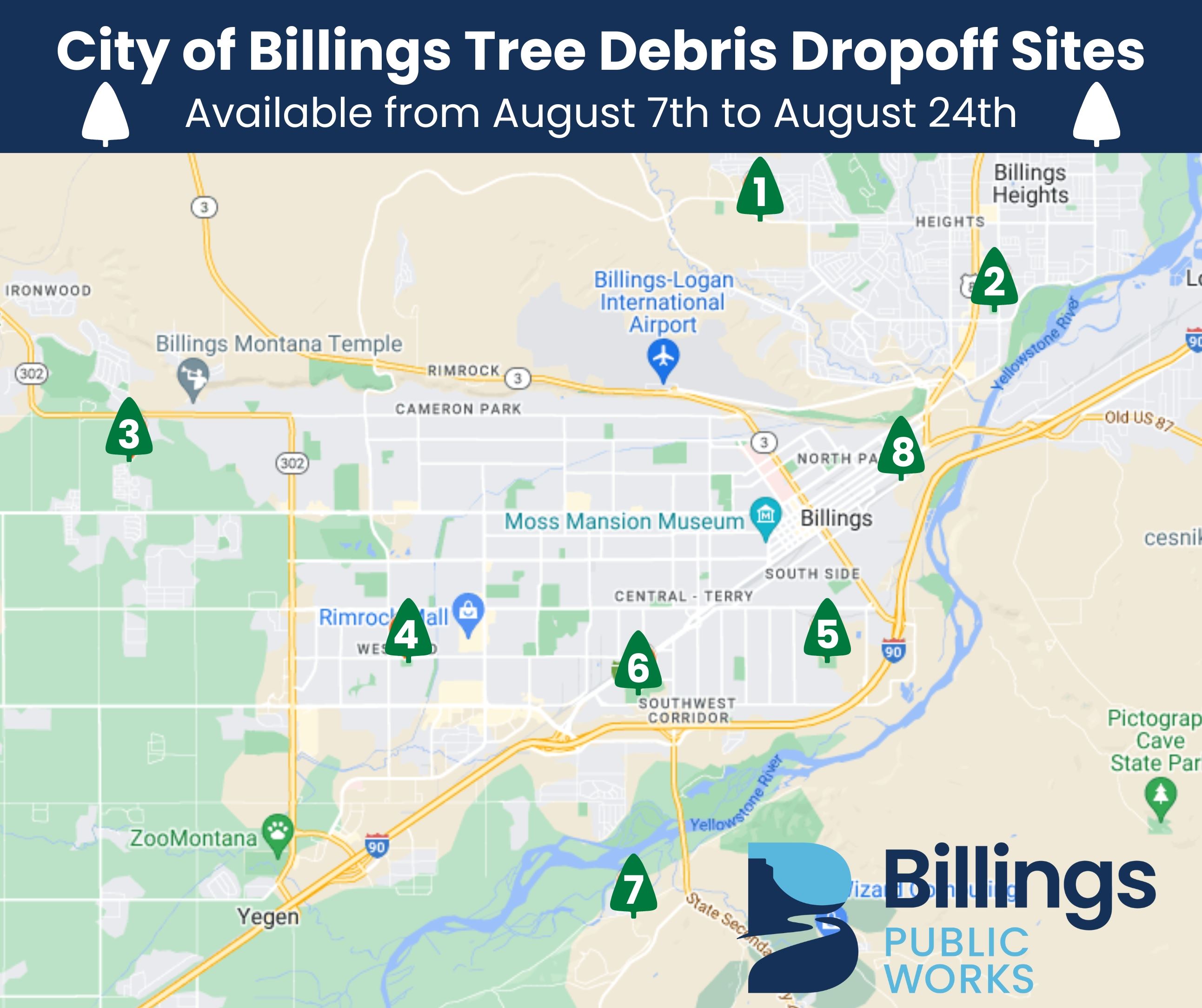 2024 Tree Debris Dropoff Sites