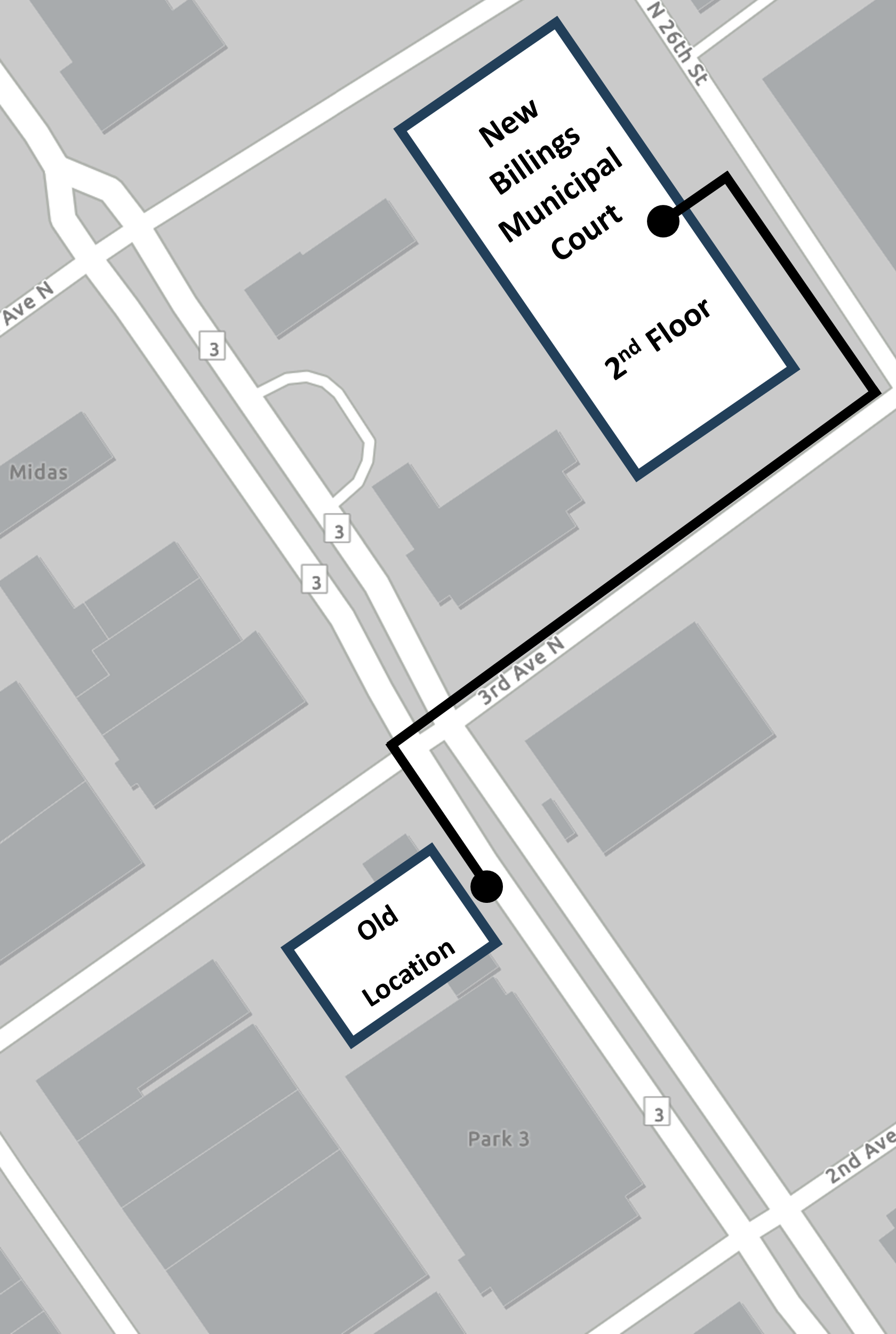 New Municipal Court Location Map